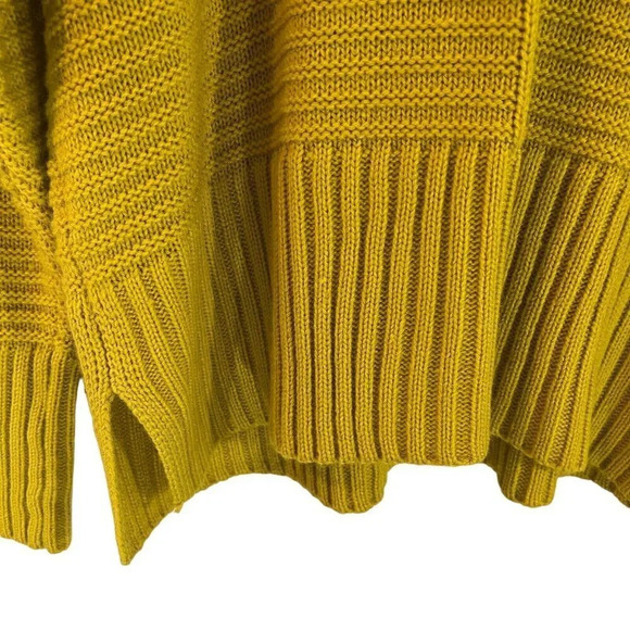 Apt. 9 Yellow Mock Neck Sweater Size XL Long Sleeves Chunky Knit Pullover Top - Picture 8 of 8